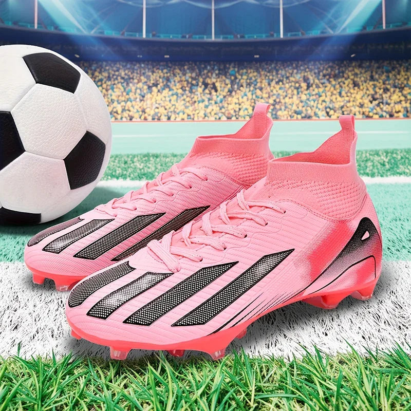 Ghete de fotbal pentru bărbați, crampoane pentru băieți, încălțăminte de fotbal ultraușoară sport, pentru adulți, profesională, antiderapantă și confortabilă, pentru antrenament și meciuri pe iarbă