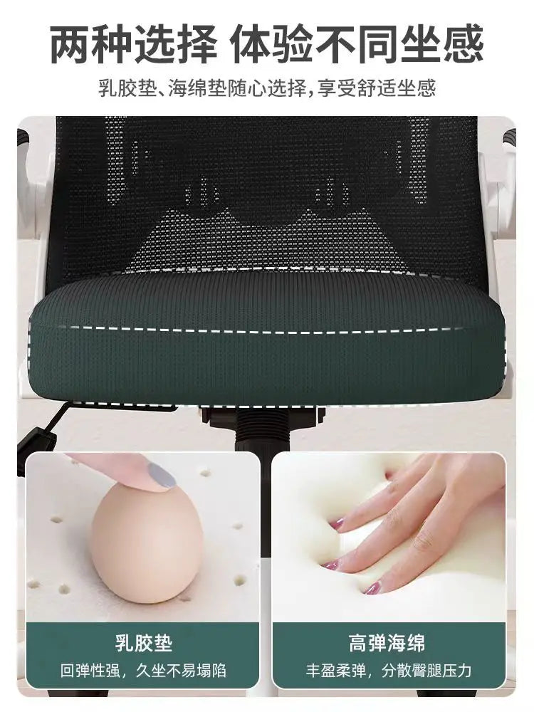 Computer Chair Home Comfort Backrest Lifting Study Chair Office Movable Lunch Break Ergonomic Office Chair
