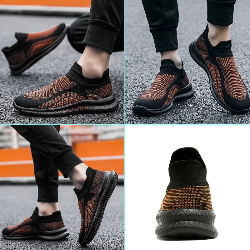 Lightweight Men's Walking Shoes Outdoor Soft Male Casual Shoes Flexible Breathable Men Loafers Slip-On Footwear Sneakers 39-48