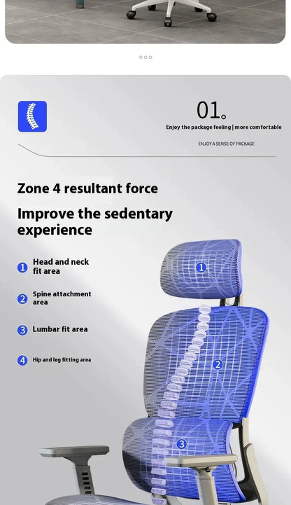 Office Chair Gaming Desk Ergonomic Computer Adjustable Armrests 3D Headrest Chair Lift Chair Back Can Tilt Back with Foot Pedals