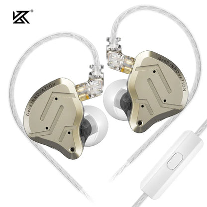 Cuffie cablate in-ear KZ ZSN Pro 2 Hybrid – Auricolari 1BA+1DD HiFi con bassi, cancellazione del rumore e microfono