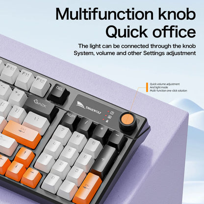 Spanish Mechanical Keyboard Spanish Russian Arabic Korean Thai Gaming Keyboard 95 Key Layout Backlight Type C With Numpad SK15