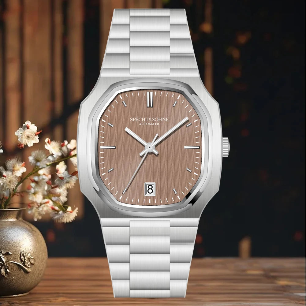 2026 New Luxury Specht & Söhne Watch 37MM Automatic Watches For Men 8215 Movt Sapphire Crystal Stainless Steel 50M Waterproof