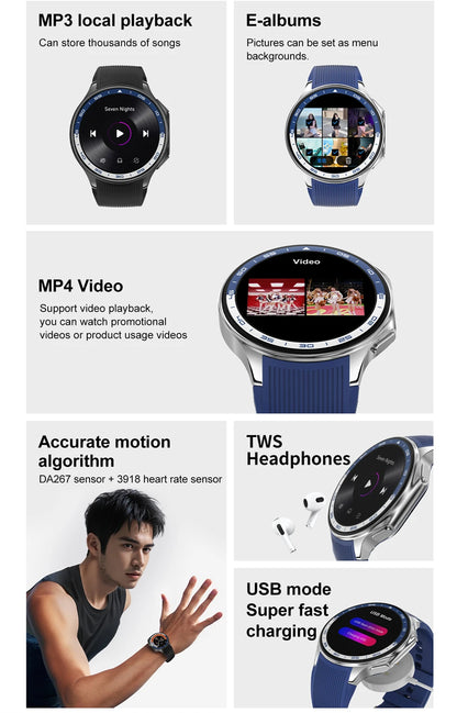 2025 New For OPPO Watch X High-End Business Watch Men 32Gb Memory Video Playback Smart Watch Sports Fitness Waterproof Bracelet