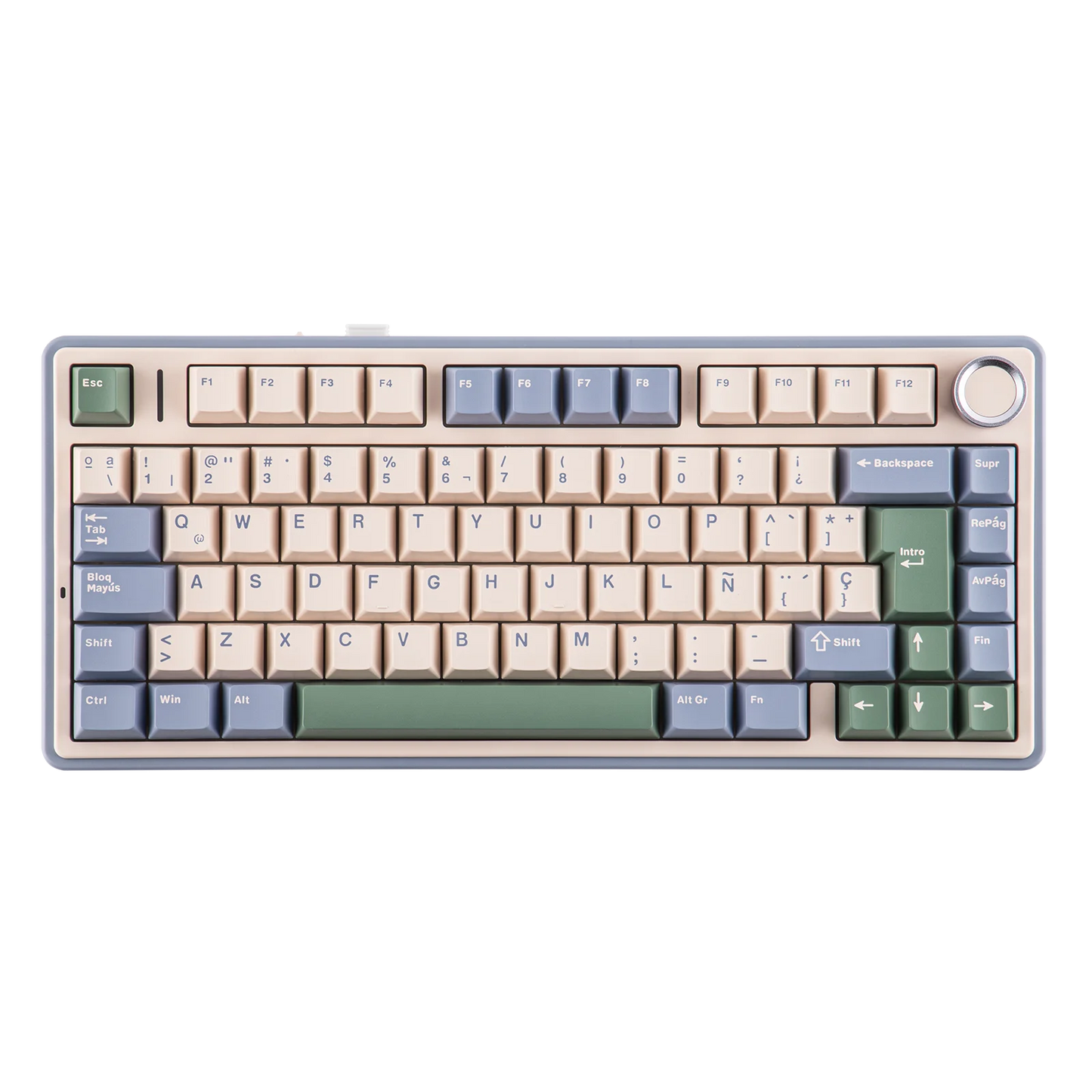 EPOMAKER AULA F75 ISO-ES 75% Spanische QWERTY Hot-Swap, Gasket-Mounted, kabelgebundene/Bluetooth/2.4GHz kabellose mechanische Gaming-Tastatur mit RGB-Hintergrundbeleuchtung