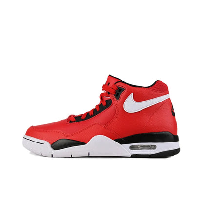 Nike Flight Legacy – Bequeme und vielseitige Retro-Basketballschuhe im Mid-Top-Stil für Herren, Weiß/Blau, BQ4212-103