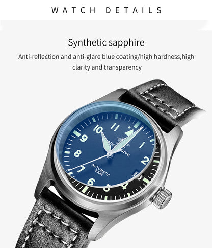 ADDIESDIVE Men's Automatic Mechanical Diving Watch 200m Waterproof C3 Ultra Bright Men's Watch Men's Leather Retro Watch AD2519