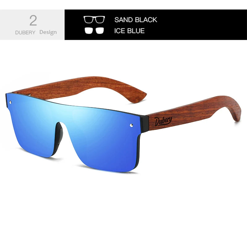 Ochelari de soare DUBERY din lemn, polarizați, cu protecție UV400, pentru bărbați și femei, 6 culori, modelul 219