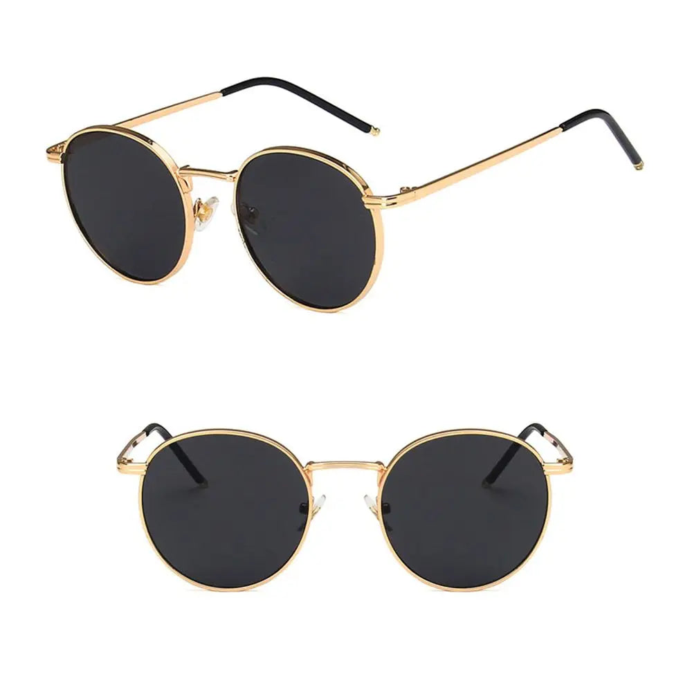 Ochelari de soare la modă pentru femei și bărbați, ochelari de soare rotunzi, ochelari pentru femei cu ramă metalică, ochelari de pescuit pentru bărbați, ochelari Hip Hop cu ramă metalică, ochelari de soare UV400