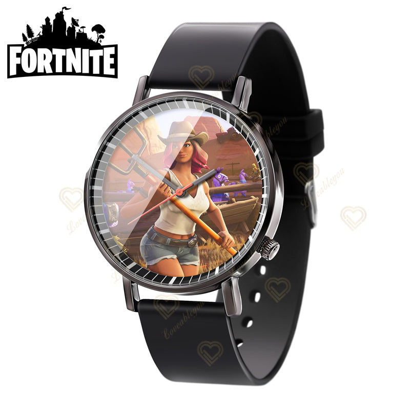 Relógio de Pulso Fortnite para Homem e Mulher, Relógio com Estampado Battle Game, Novidade 2025, Relógio de Quartzo Feminino, Presentes de Aniversário para Crianças