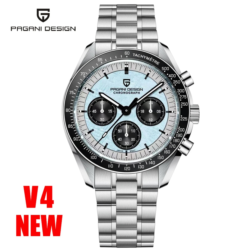PAGANI DESIGN 2026 New Mens Watches Panda Moon Watch Luxury Quartz Watch For Men Automatic Date Sport Chronograph Wristwatch Men