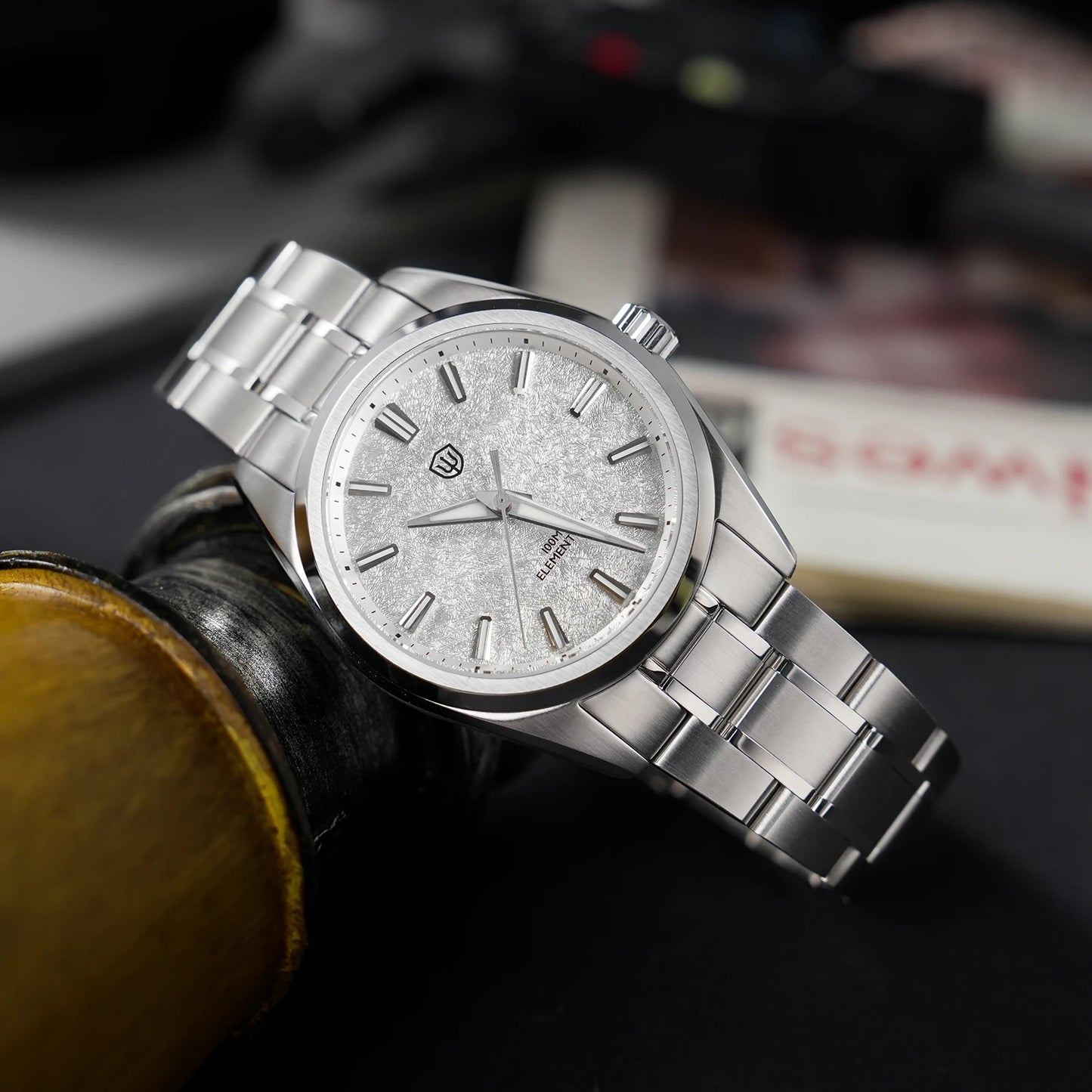 Watchdives WD0003C 38mm Watch VH31 Sweep Seconds Quartz Movement Stainless Steel Watch Elementum Original Design Men Wristwatch