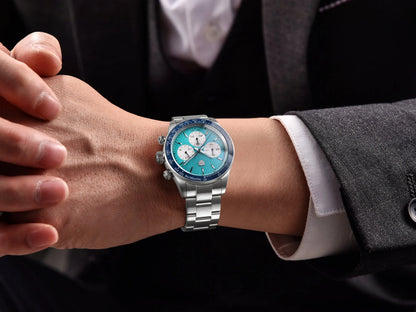 ROSSITIMI Urban Premium Men Quartz Watch Light Luxury Sports Stainless Steel VK63 Tachymeter Luminous 100m Diving Luminous Watch