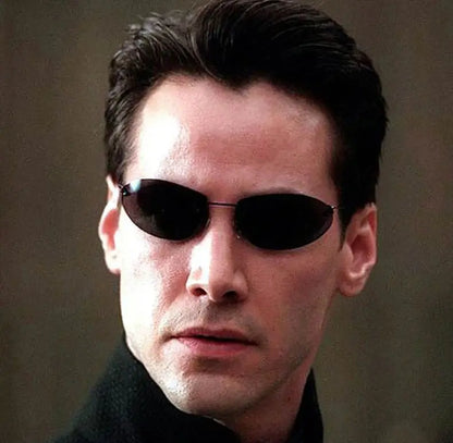 Ochelari de soare polarizați din titan, în stilul Neo din „Matrix”, ultralegeri, fără ramă, pentru bărbați, destinați conducerii, cu design de marcă – Oculos De So