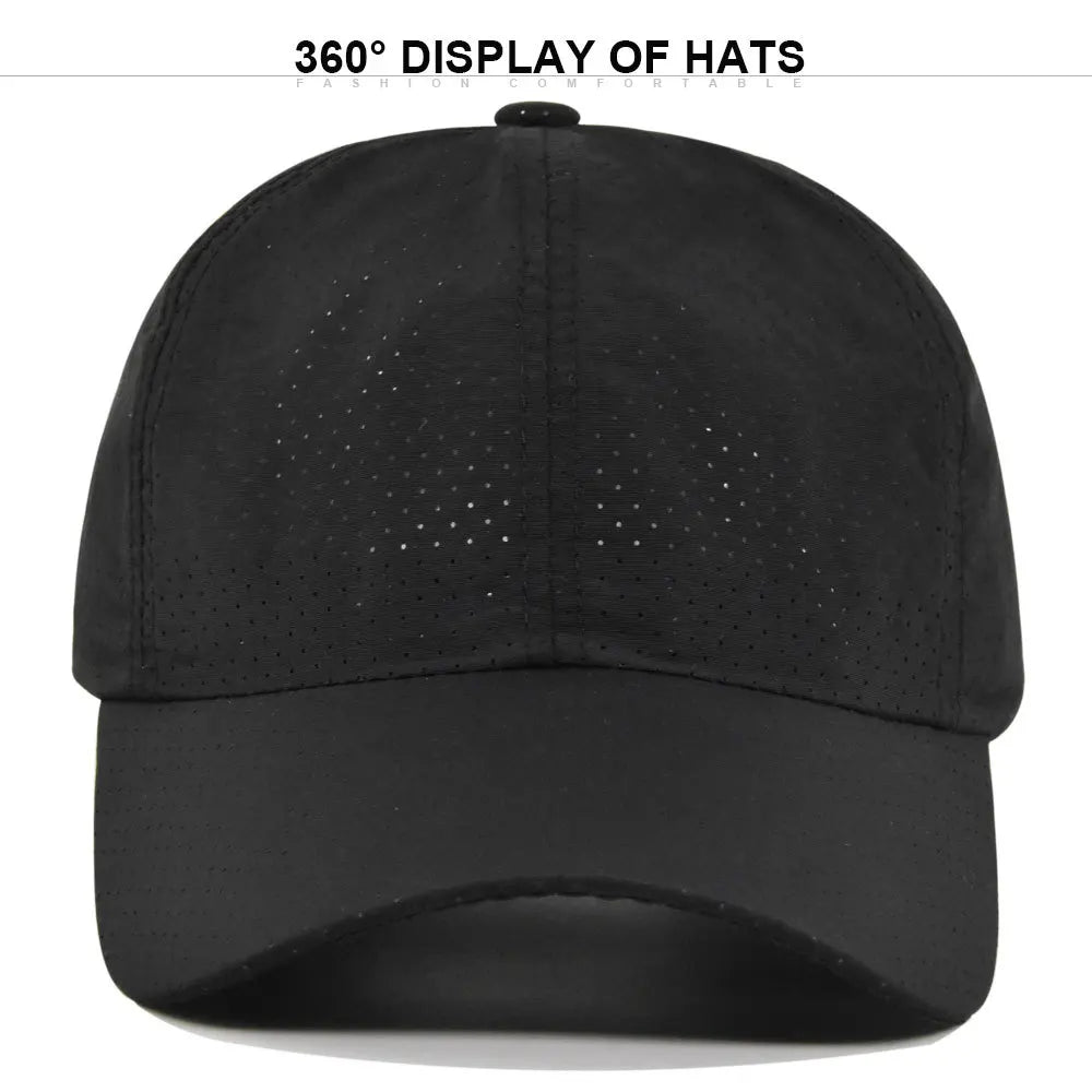 Dry Quickly Sun Cap Woman Outdoors Casual Sport Hat Men Big Size Baseball Cap 55-60cm Adjustable Sun Visor Cap Peaked Cap