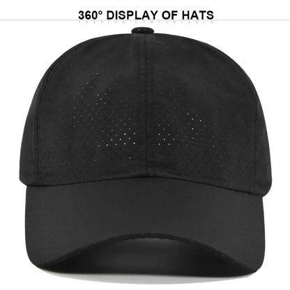 Dry Quickly Sun Cap Woman Outdoors Casual Sport Hat Men Big Size Baseball Cap 55-60cm Adjustable Sun Visor Cap Peaked Cap