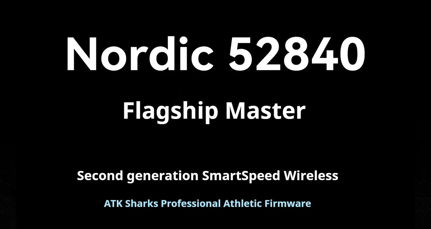 Rato Gaming Sem Fios ATK Z1 Pro Max Ultra com Pé Personalizado, PAW3950 Ultra Smart Speed Wireless, Taxa de Polling 8k e Baixa Latência de 0.39ms