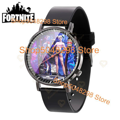 Relógio de Pulso Fortnite para Homem e Mulher, Relógio com Estampado Battle Game, Novidade 2025, Relógio de Quartzo Feminino, Presentes de Aniversário para Crianças