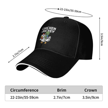 Chicken Jockey Zombie Pixel Art Zombie 2025 Movie Baseball Caps for Men Women Trucker Hat  Outdoor Workouts Adjustable Sun Hats