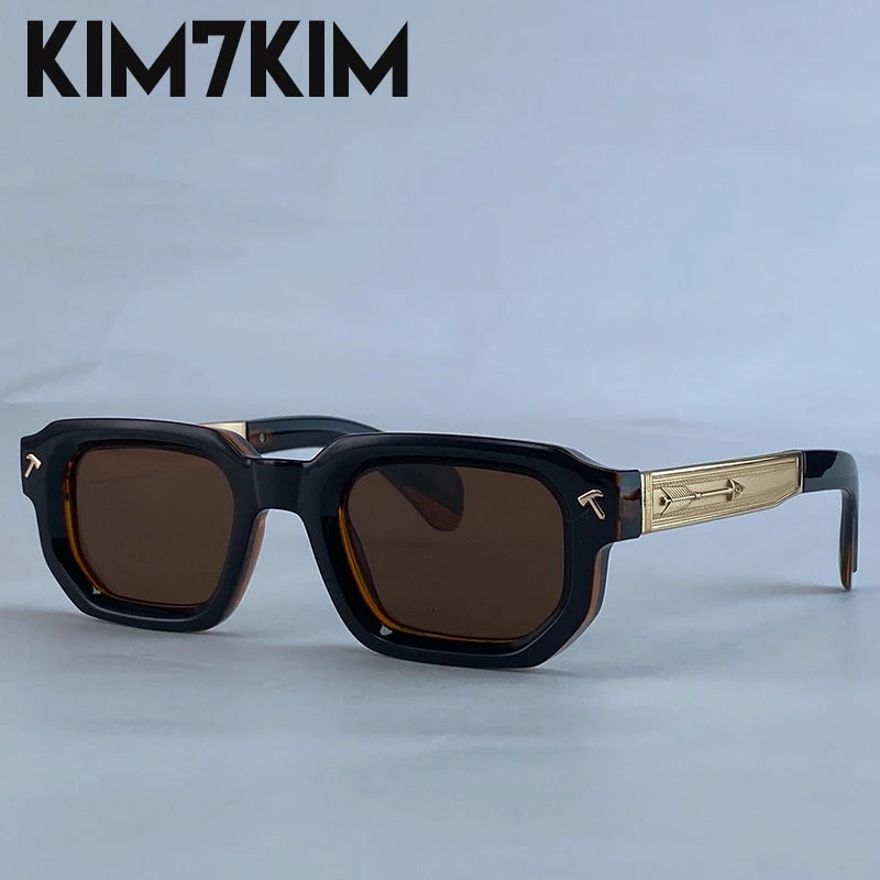 Ochelari de soare polarizați, pătrați, în stil punk, pentru bărbați, de marcă de lux, clasici, dreptunghiulari, cu protecție UV400, pentru șofat, la modă, pentru activități în aer liber