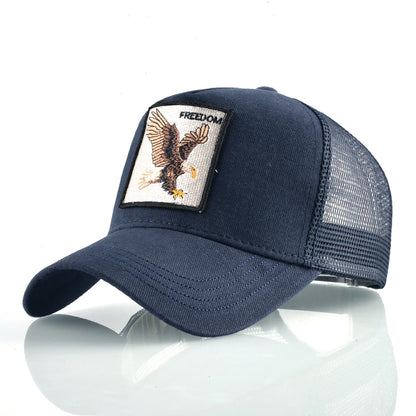 Fashion Baseball Cap With Eagle Embroidery Patch Men And Women Four Season Outdoor Trucker Cap Outdoor Casual Sport Visor Hat