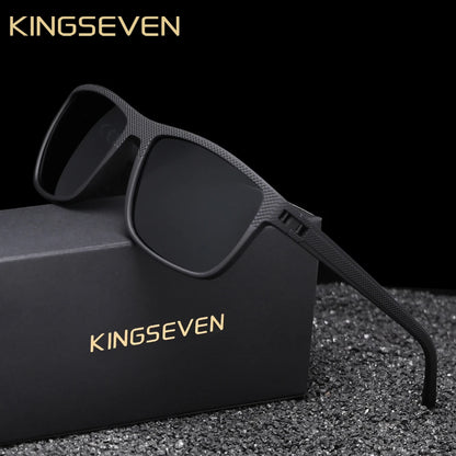 Ochelari de soare polarizați KINGSEVEN pentru bărbați, cu protecție UV400, ochelari dreptunghiulari, ochelari pentru pescuit, conducere și vacanță