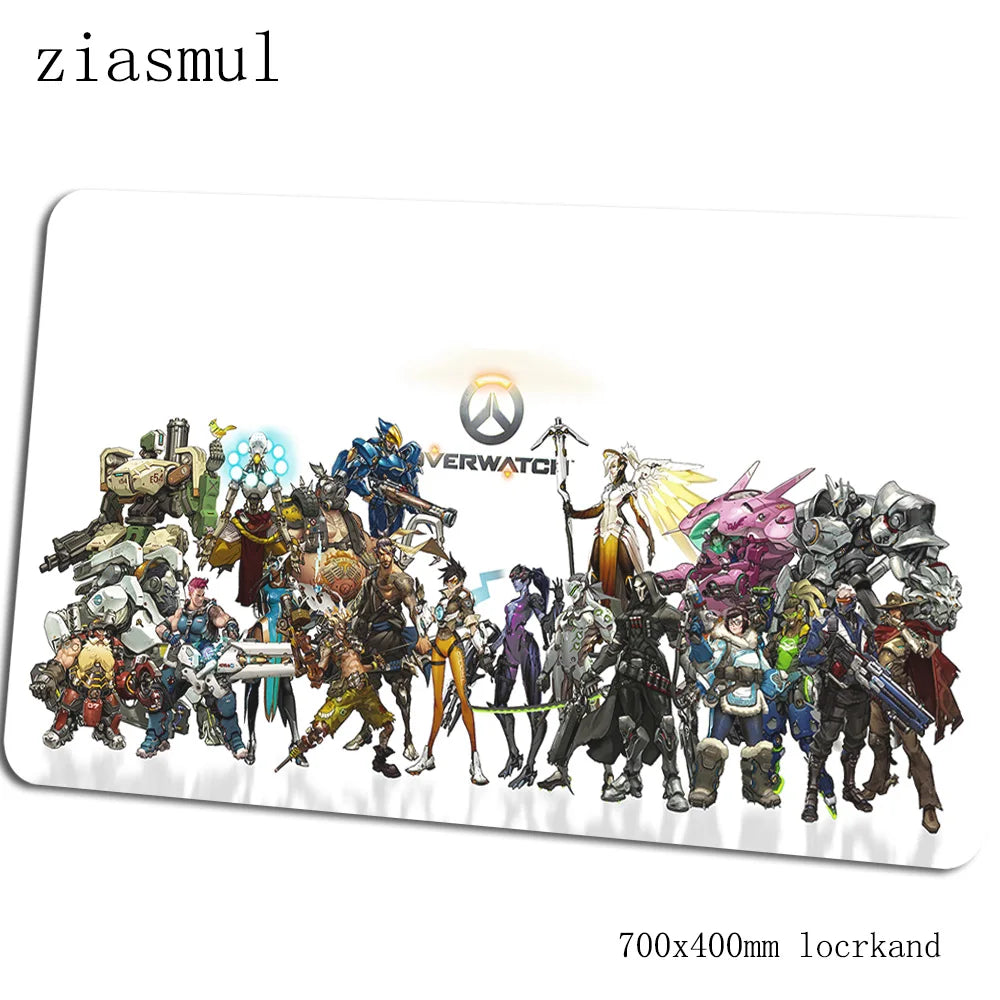 Tappetino per mouse Overwatch, elegante tappetino per computer 70x40cm, gaming mousepad grande XL, tappetino per mouse e tastiera per giochi PC e scrivania gamer