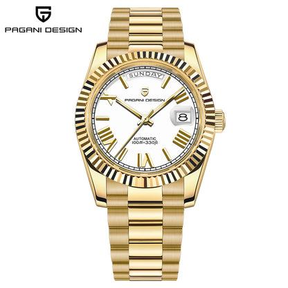 2026 New PAGANI DESIGN Enamel Dial DD36 Luxury Silver Gold Automatic Watch For Men AR Sapphire Crystal Mechanical Wristwatch Men