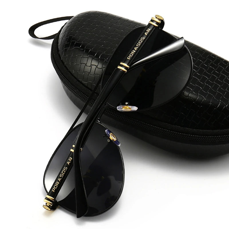 Ochelari de soare clasici Big Pilot pentru bărbați și femei, de lux, din metal, negri, de aviație, ochelari de soare pentru bărbați, la modă, pentru condus și vacanță, UV400, ochelari de protecție
