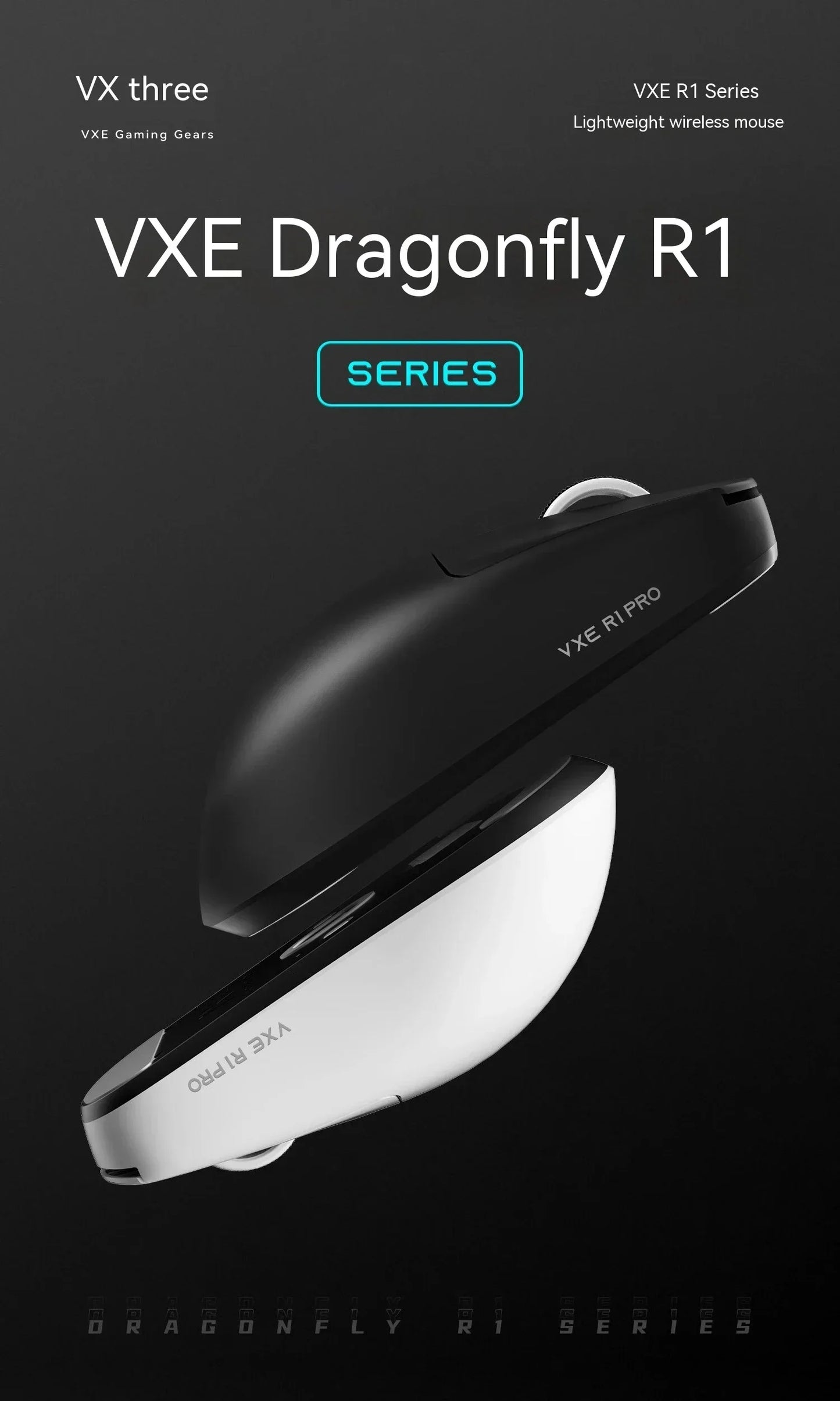 VXE Dragonfly R1 Pro Paw3395 Sensor Kabellose Maus Nordic 52840 2khz Smart Speed X Niedrige Latenz Büro-Gamer-PC-Gaming-Maus