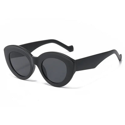 JNPCXI Ochelari de soare pentru femei, model „Cat Eye” supradimensionat, la modă, cu dungi verzi, stil retro, protecție UV400; ochelari de soare ovali pentru bărbați, la modă