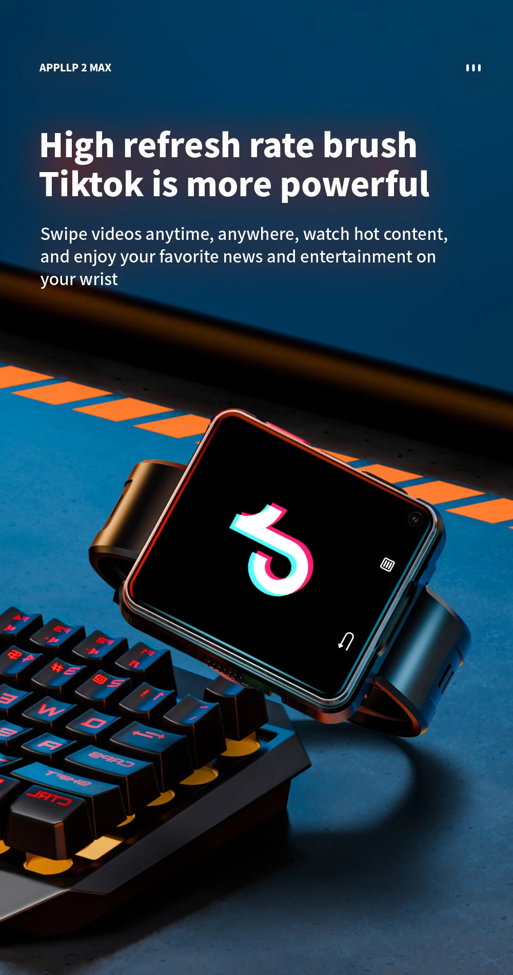 Domars Full Netcom Multi-language Smart Watch 2.64-inch Large Screen 1200mAh Large Battery Video Call APP Downloading