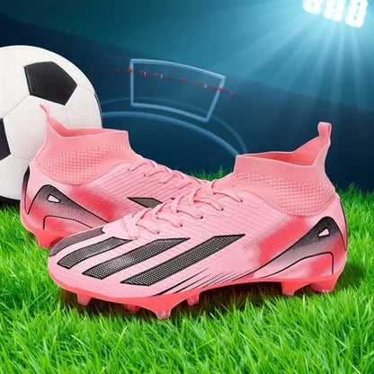 Men's New TF Football Boots Sneakers Society Turf Grass Ultralight Male Soccer Shoes Comfortable Ankle Football Shoes Futsal Fast
