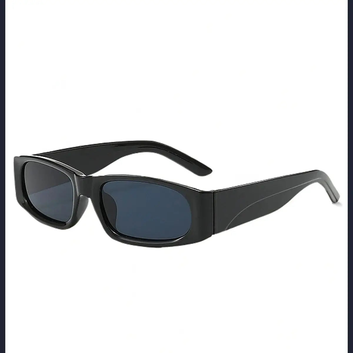 Ochelari de soare negri cu ramă îngustă în stil hip-hop, ochelari de soare retro pentru bărbați, de culoare portocaliu, UV400