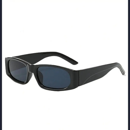 Ochelari de soare negri cu ramă îngustă în stil hip-hop, ochelari de soare retro pentru bărbați, de culoare portocaliu, UV400