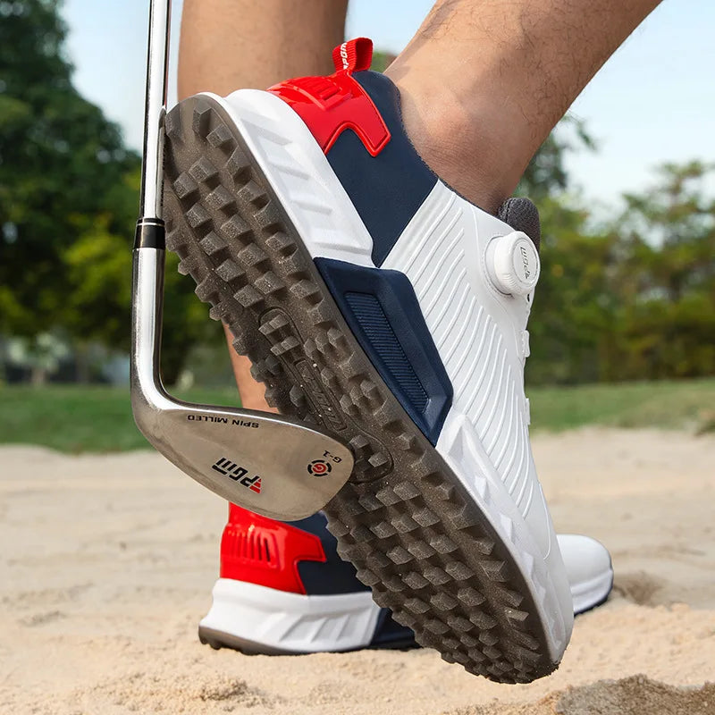 PGM Golf Shoes Men's Cushioning Rebound Sneakers, Knob Men's Shoes, Wear-Resistant TPU Waterproof Shoes
