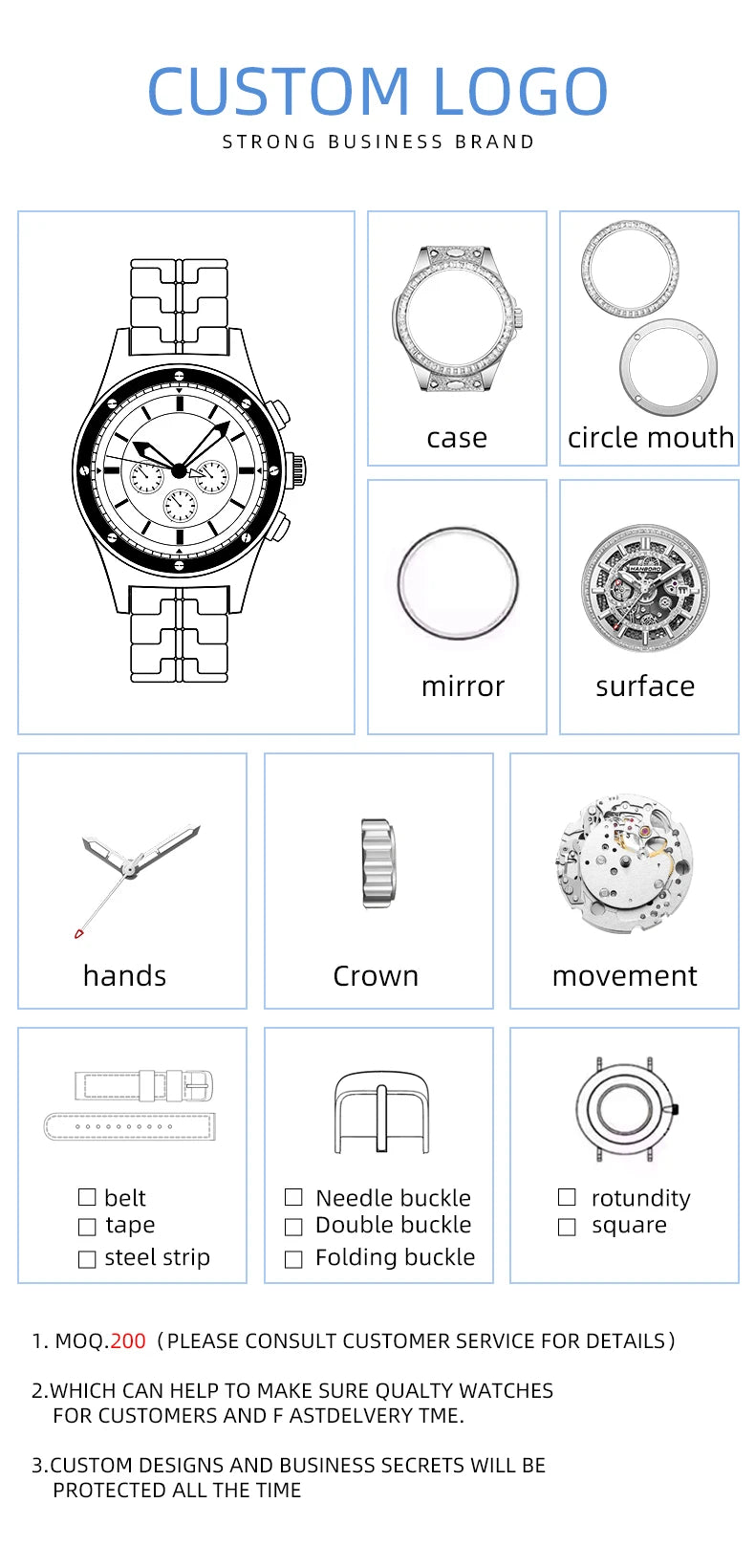 HANBORO Celestial Series 12 Constellation Men's Fully Automatic Mechanical Watch with Starry Sky Night Light Trend Watch
