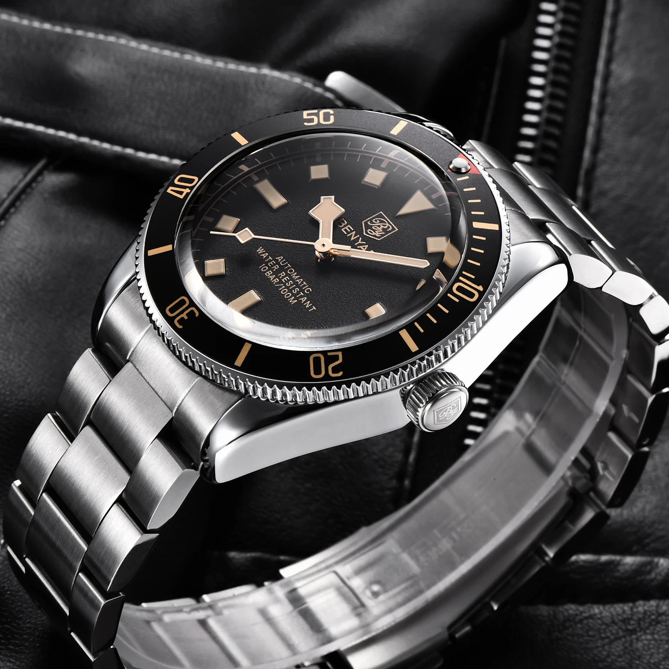 2026 New BENYAR Men's Luxury Automatic Watches Mechanical Business Waterproof Wrist Watch for Men Sports Luminous Men Bracelet