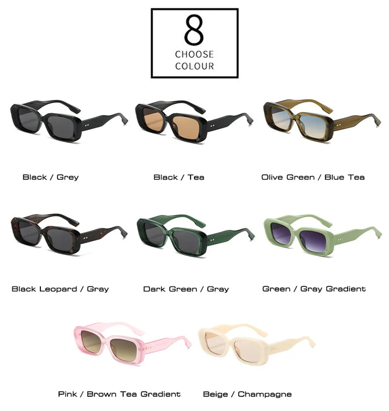 Ochelari de soare retro pătrați SHAUNA pentru femei, cu nituri, nuanțe degradate, protecție UV400, pentru bărbați, verzi și roz