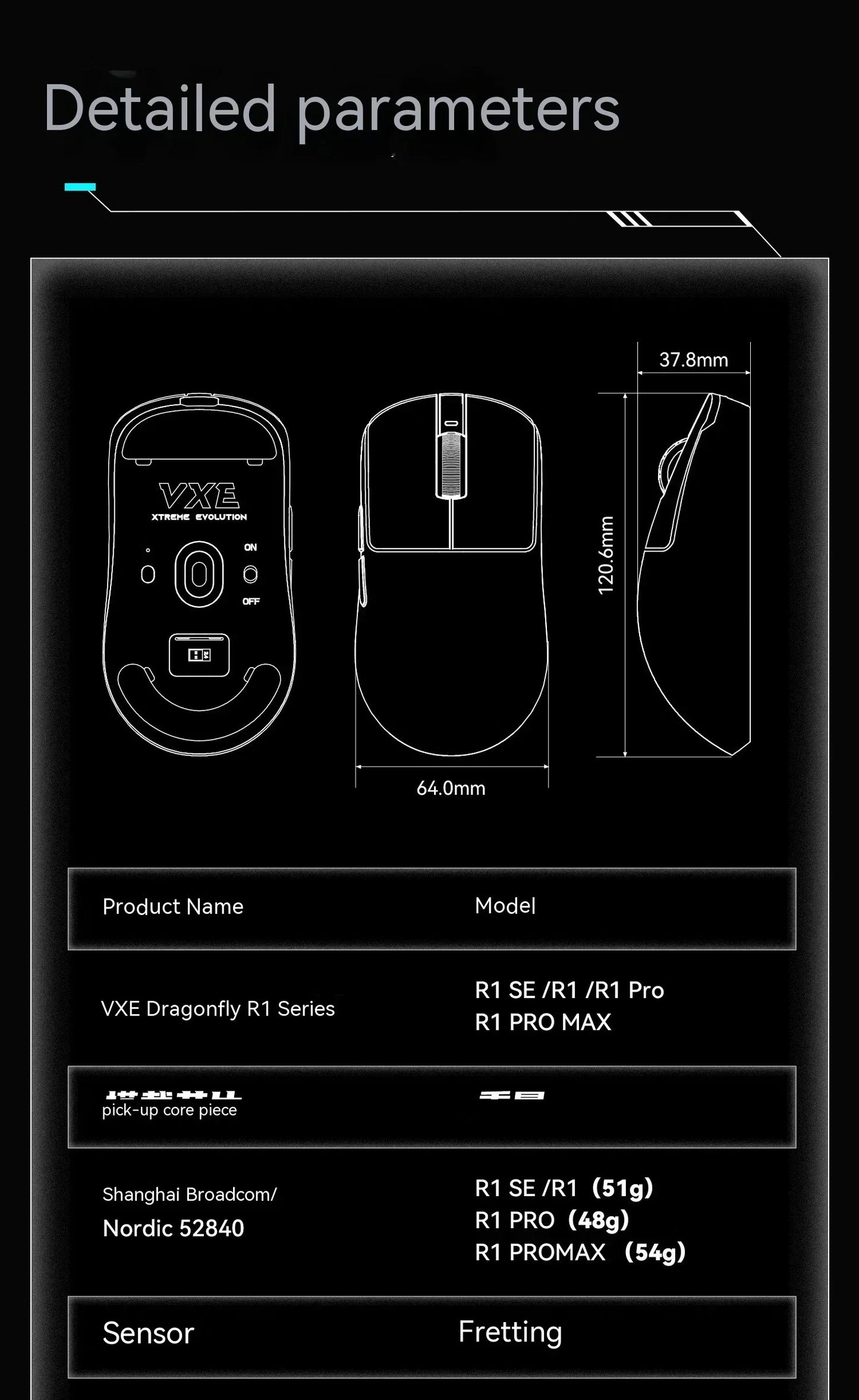 VXE Dragonfly R1 Pro Paw3395 Sensor Kabellose Maus Nordic 52840 2khz Smart Speed X Niedrige Latenz Büro-Gamer-PC-Gaming-Maus