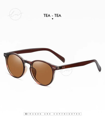 Ochelari de soare LM Retro rotunzi pentru femei și bărbați, ultralegeri, din TR90, polarizați, unisex, pentru șofat, ochelari de soare vintage, UV400, Gafas De Sol