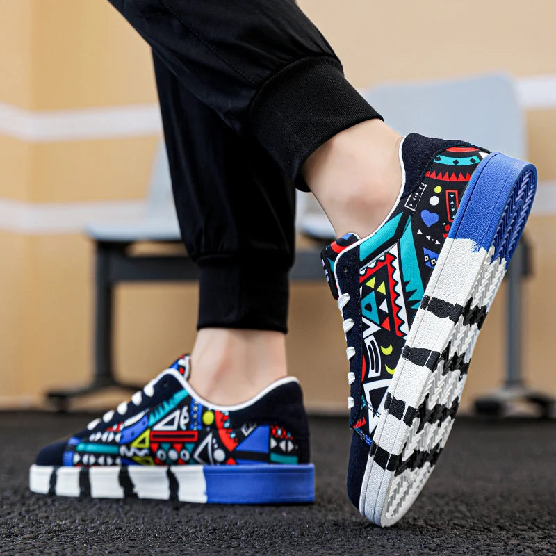 YRZL skateschoenen voor heren, canvas sneakers, casual ademende wandelschoenen, lichtgewicht platte herenschoenen, streetwear trend sportschoenen