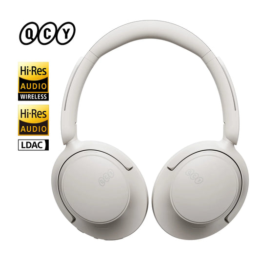 Casque sans fil Bluetooth 6.0 QCY BH25H3SA avec audio spatial 3D, réduction de bruit active adaptative -56 dB, haut-parleur de 53 mm, casque pliable supra-auriculaire