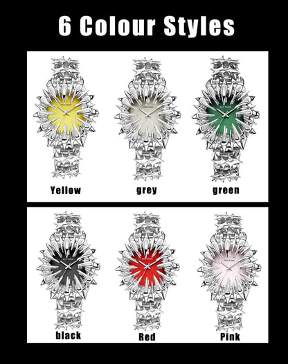 Special-shaped lightning dragon scale spike soldering watch design heavy industry trend Y2K Watches Quirky Quartz Wristwatches