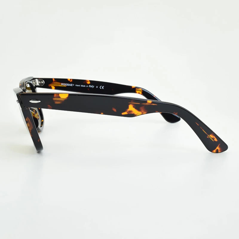 Ochelari de soare clasici cu lentile de sticlă Ochelari de soare din acetat pentru bărbați Y-2140 Design cu nit dublu Ochelari de protecție eleganți pentru femei, cu formă pătrată, cu protecție UV