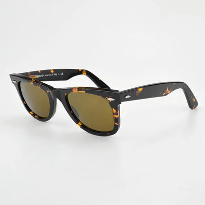 Ochelari de soare clasici cu lentile de sticlă Ochelari de soare din acetat pentru bărbați Y-2140 Design cu nit dublu Ochelari de protecție eleganți pentru femei, cu formă pătrată, cu protecție UV