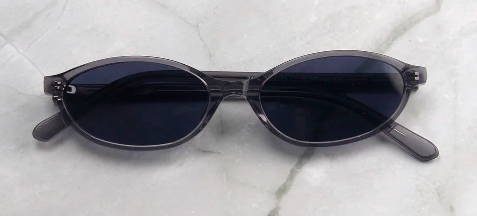 Ochelari de soare mici, ovali, din acetat, la modă, pentru femei, în stilul anilor '90; ochelari de soare vintage pentru bărbați; ochelari polarizați la modă, cu protecție UV400
