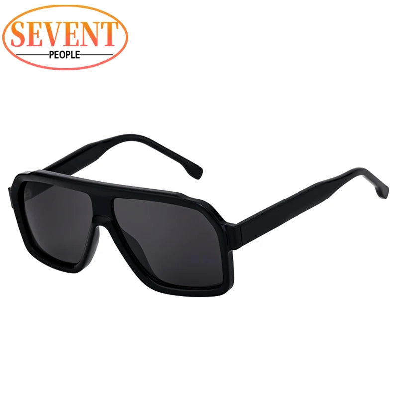 Ochelari de soare clasici, supradimensionați, pătrați, pentru bărbați, de lux, la modă, cu ramă metalică mare, ochelari de protecție, ochelari de soare eleganți pentru doamne