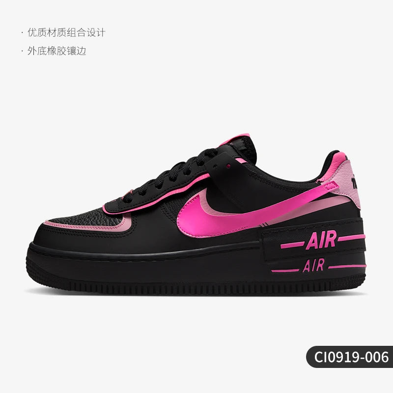 Nike genuine Air Force 1 women's fashionable lightweight thick soled shoes CI0919-006
