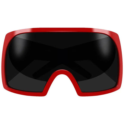 Ochelari de soare futuristici cu ramă învelitoare, lentile curbate Rave, protecție UV400, ochelari de soare supradimensionați Y2K pentru femei și bărbați